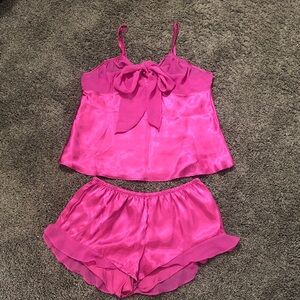 Pink Satin Sleepwear Set